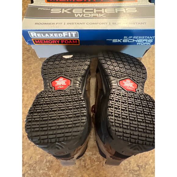 Skechers Work Boots Soft Stride Slip Resistant Constructor II Men's 7 WIDE - Picture 5 of 8